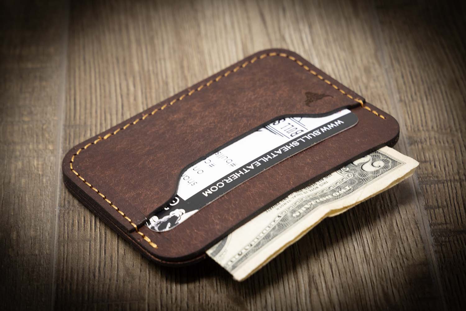 Leatherology Brown Men's Slim Credit Card Case Wallet - RFID Available