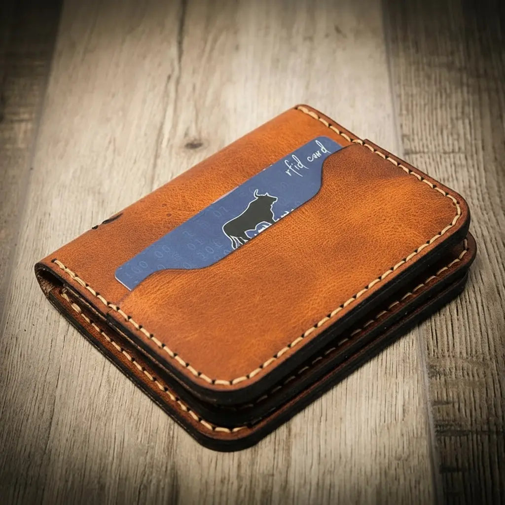 Minimalist Leather Wallets Slim, Handmade in Texas | BSL Bull Sheath Leather Minimalist Leather Wallets Slim, Handmade in Texas | BSL Bull Sheath Leather