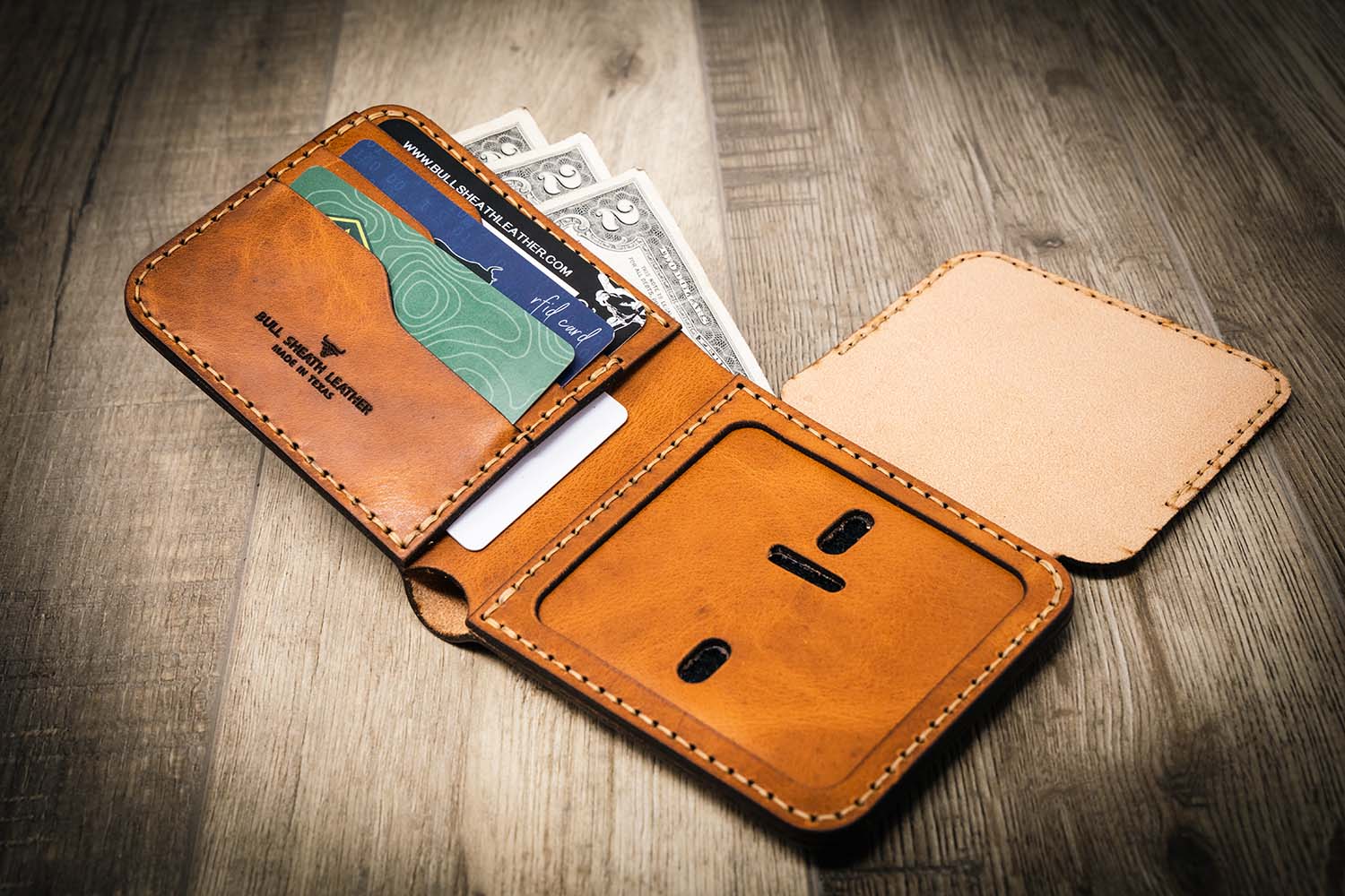 Perfect Fit Badge Bi Fold Wallet with Credit Card