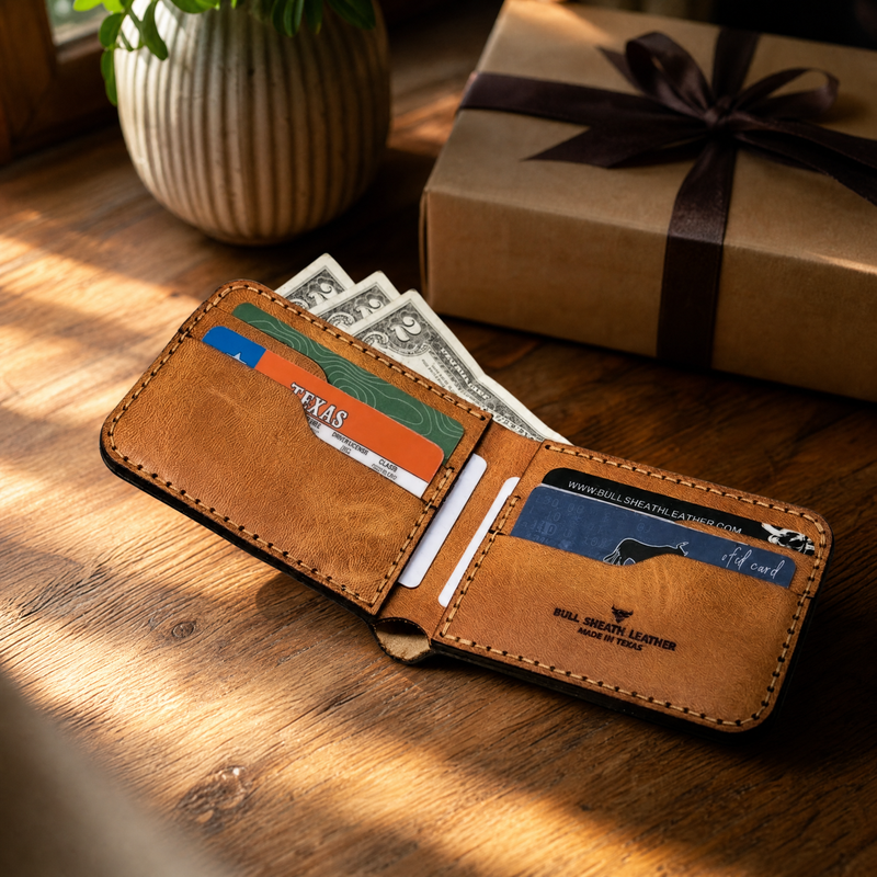Rio Grande gift on executive desk — Bull Sheath Leather