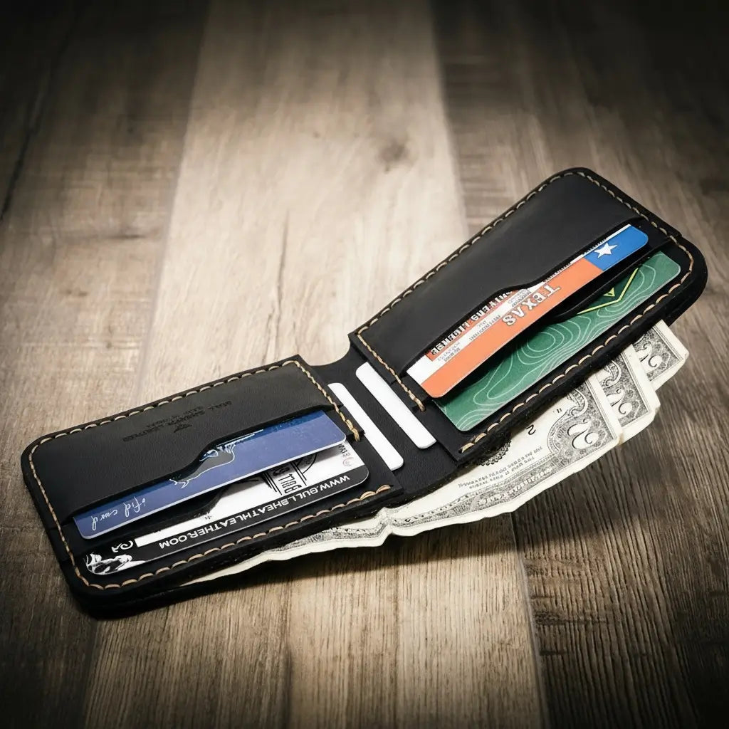 Bifold Wallets — men's leather bifold wallets | Bull Sheath Leather