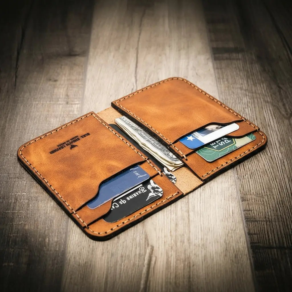 Vertical Wallets — men's vertical leather wallets | Bull Sheath Leather