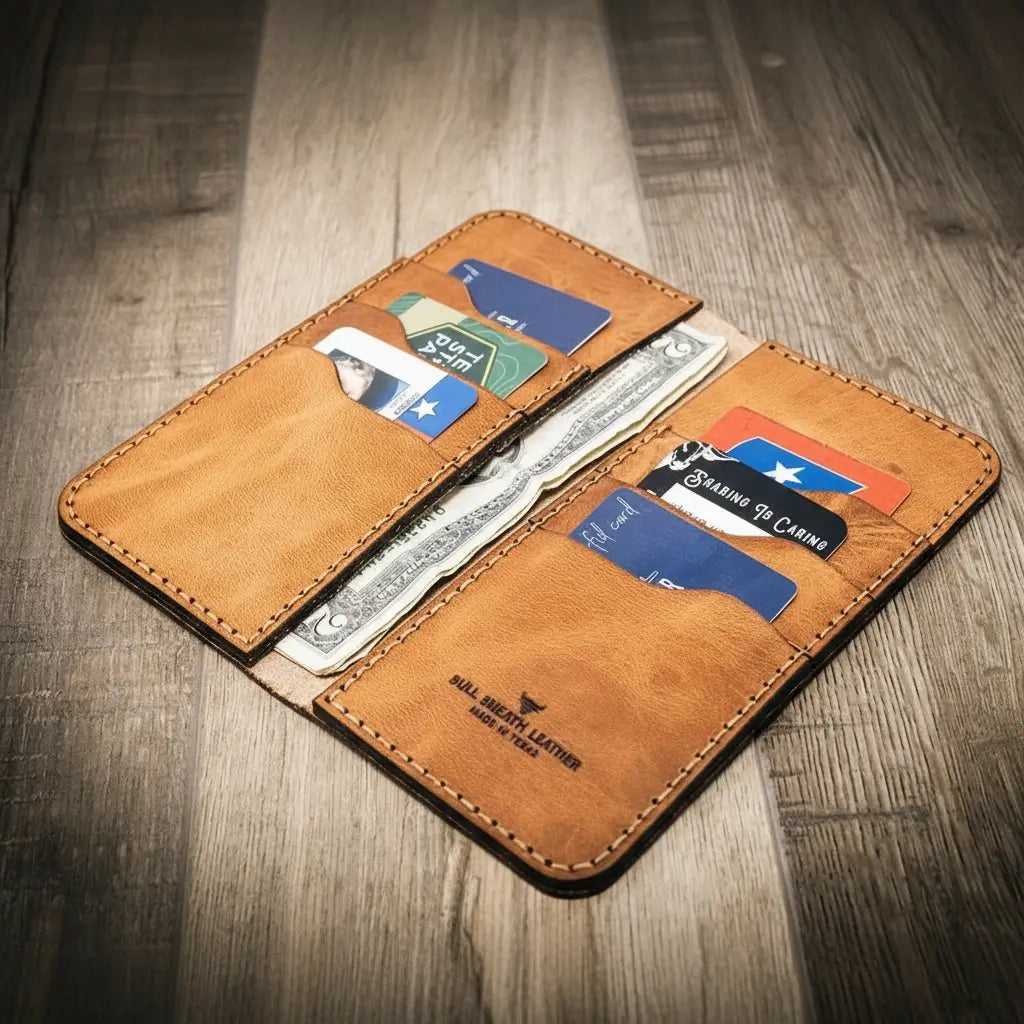 Long Wallets — men's leather long wallets | Bull Sheath Leather