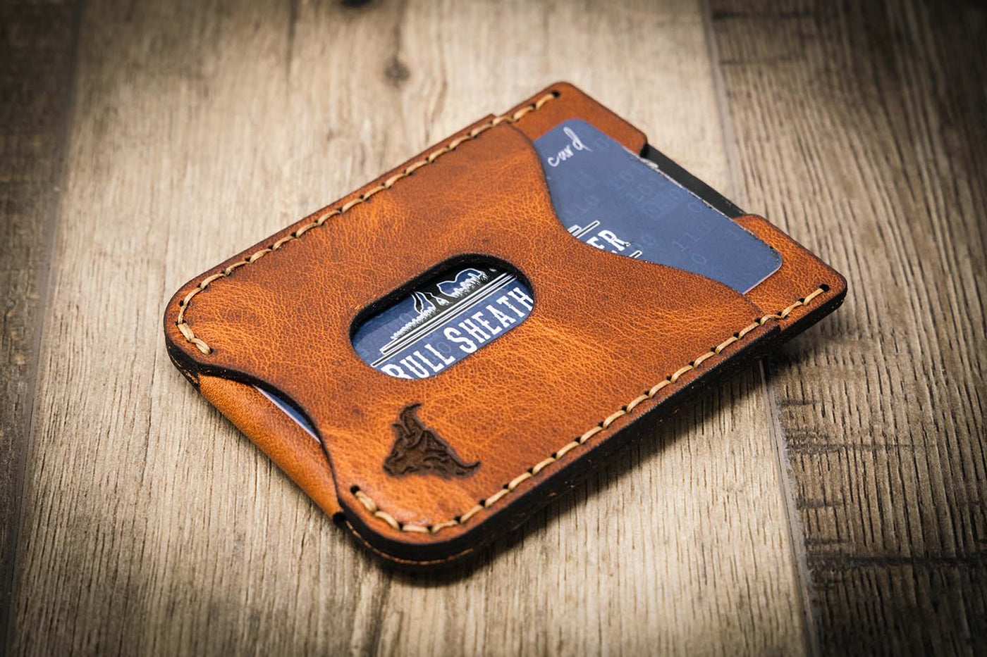 Credit card holder with logo