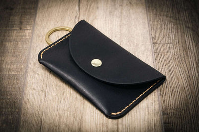 Keychain Leather Wallet - The Richmond - Black