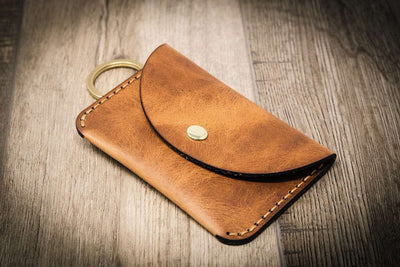 Keychain Leather Wallet - The Richmond - Brandy