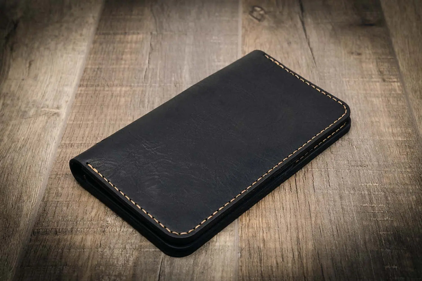 Badge Long Wallet Bull Sheath Leather