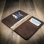 Badge Long Wallet - Walnut Brown Bull Sheath Leather
