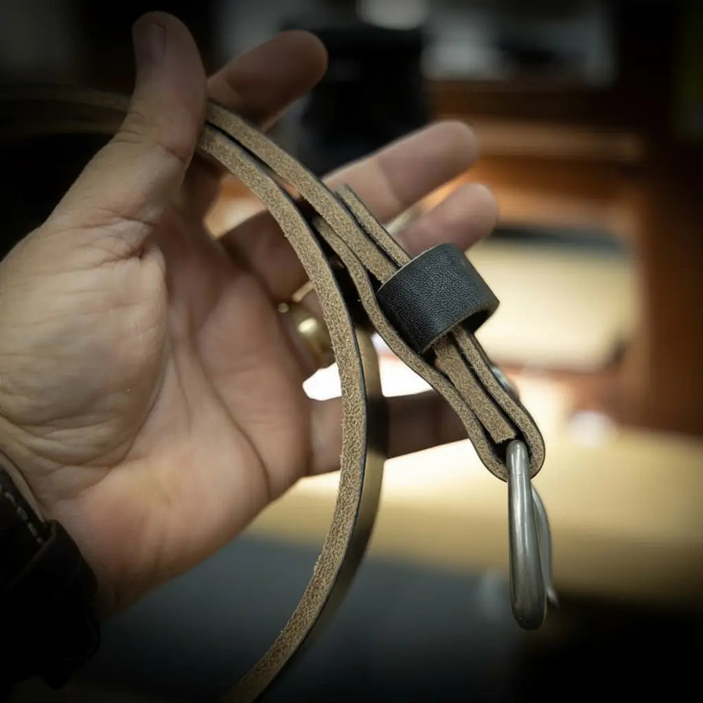 Mens Black Leather Belt
