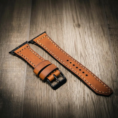 Apple Watch Leather Band - Chestnut Brown Bull Sheath Leather
