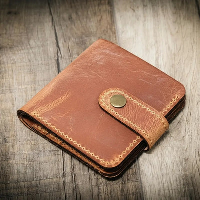 Glory Snap Bifold Wallet - Saddle Tan Bull Sheath Leather
