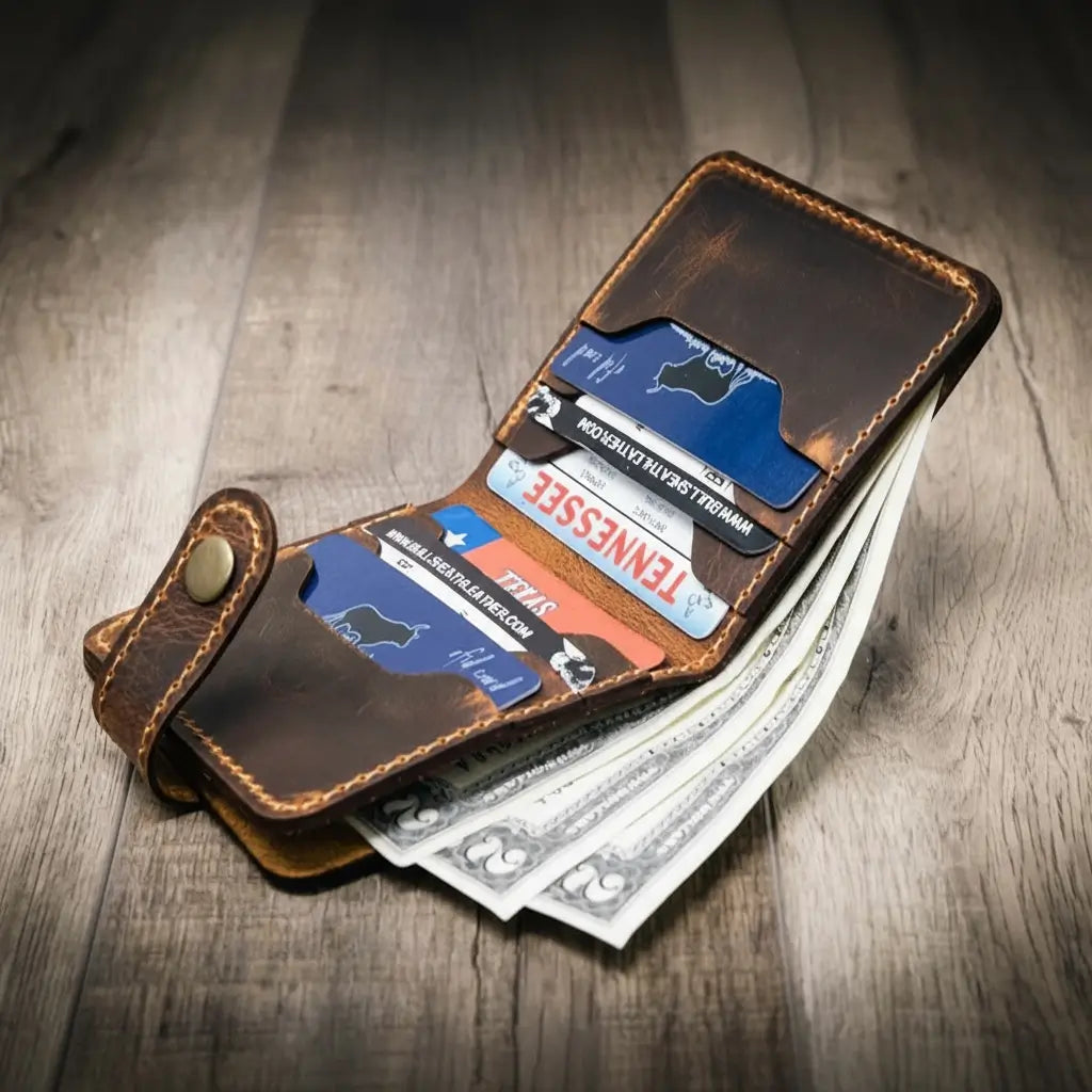Glory Snap Bifold Wallet - Walnut