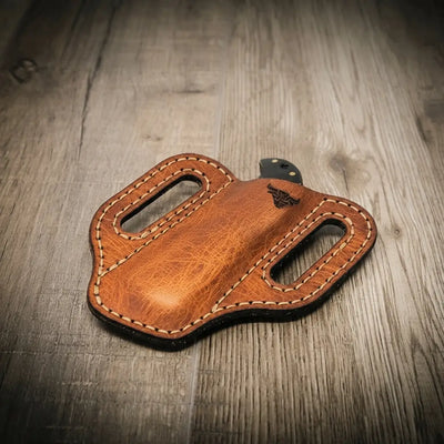 Leather Knife Sheath | Custom Knife Sheath - Chestnut
