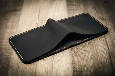 Large Leather Bifold wallet for men