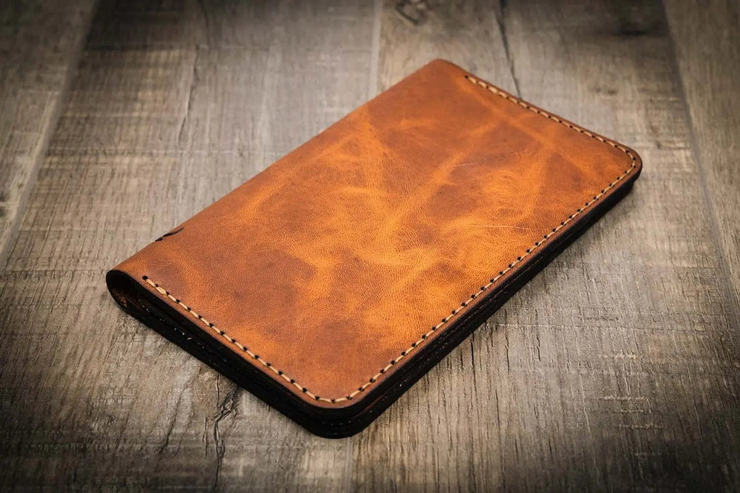 Bull Sheath Leather: Handmade Badge Long Wallet