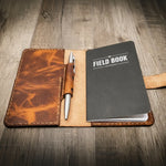 Leather Field Notes Cover - Alternate View - Bull Sheath Leather