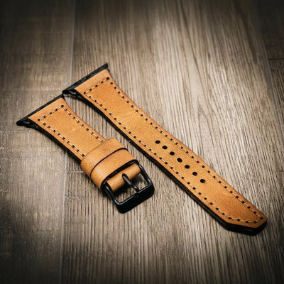 Apple Watch Leather Band - Saddle Tan Bull Sheath Leather
