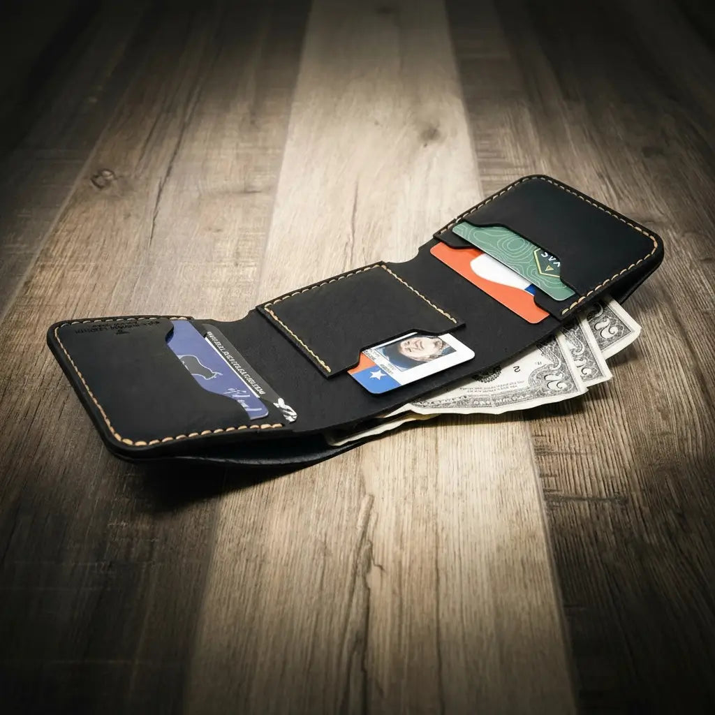 Portefeuille Trifold en cuir classique pour hommes Madagascar Portefeuille Trifold en cuir classique pour hommes Madagascar