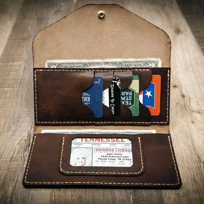 Women's Leather Clutch Walnut
