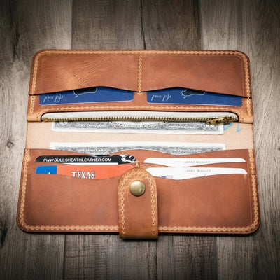 Sunshine Ladies Long Wallet - Saddle Tan