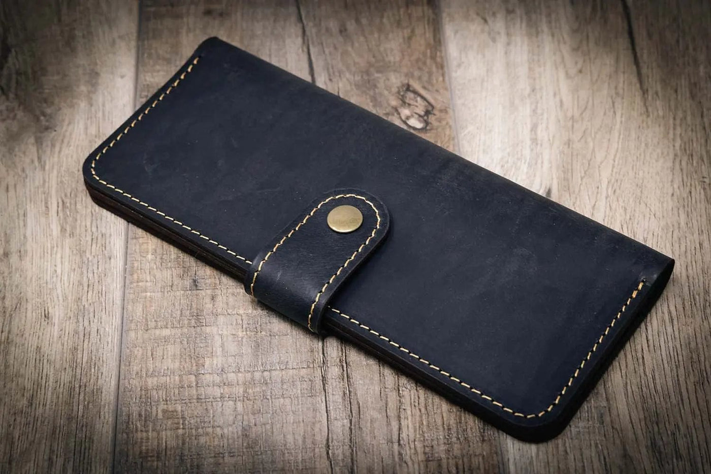 Sunshine Ladies Long Wallet - Black Bull Sheath Leather