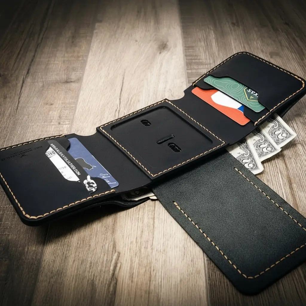 Trifold badge wallet for cops
