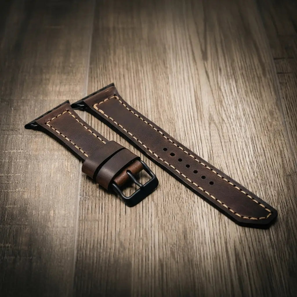 Apple Watch Leather Band - Walnut Brown Bull Sheath Leather