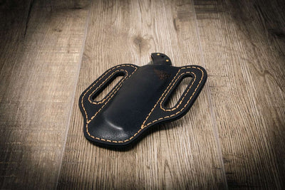 Leather Knife Sheath | Custom Knife Sheath - Black