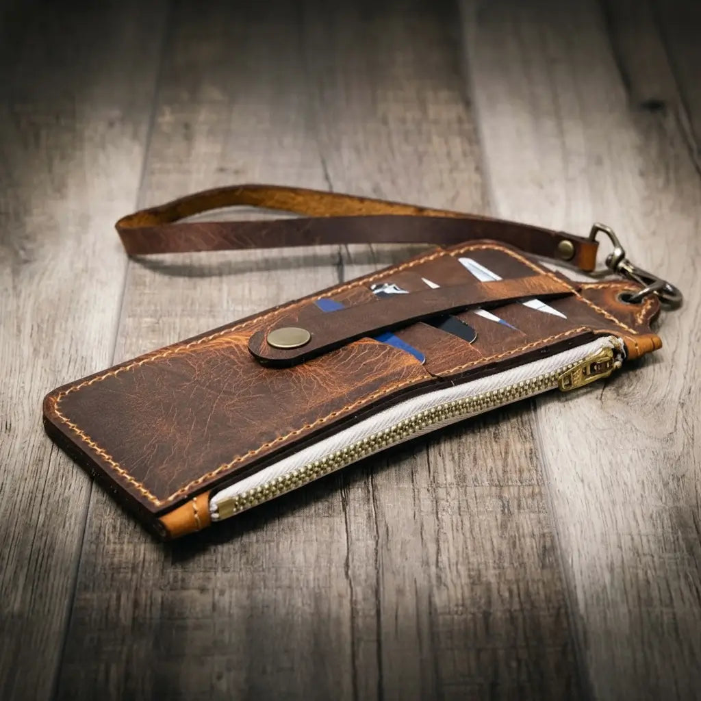 Aledo Zip Wallet - Walnut