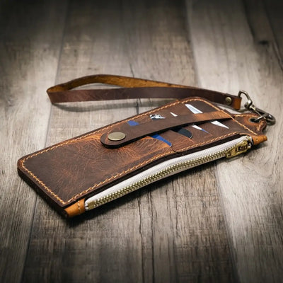 Aledo Zip Wallet - Walnut