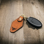 Leather Keychain | Custom Keychain - Chestnut