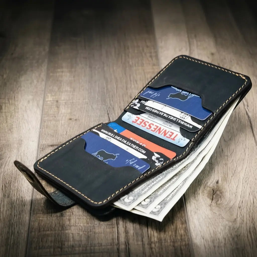 Glory Snap Bifold Wallet -Black