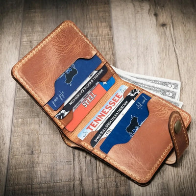 Glory Snap Bifold Wallet - Saddle Tan