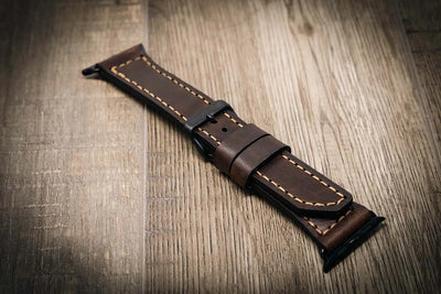 Leather Apple Watch Strap - Walnut