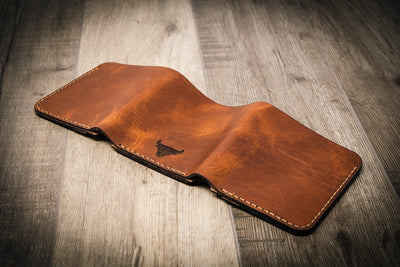 Handmade Leather Trifold Wallet