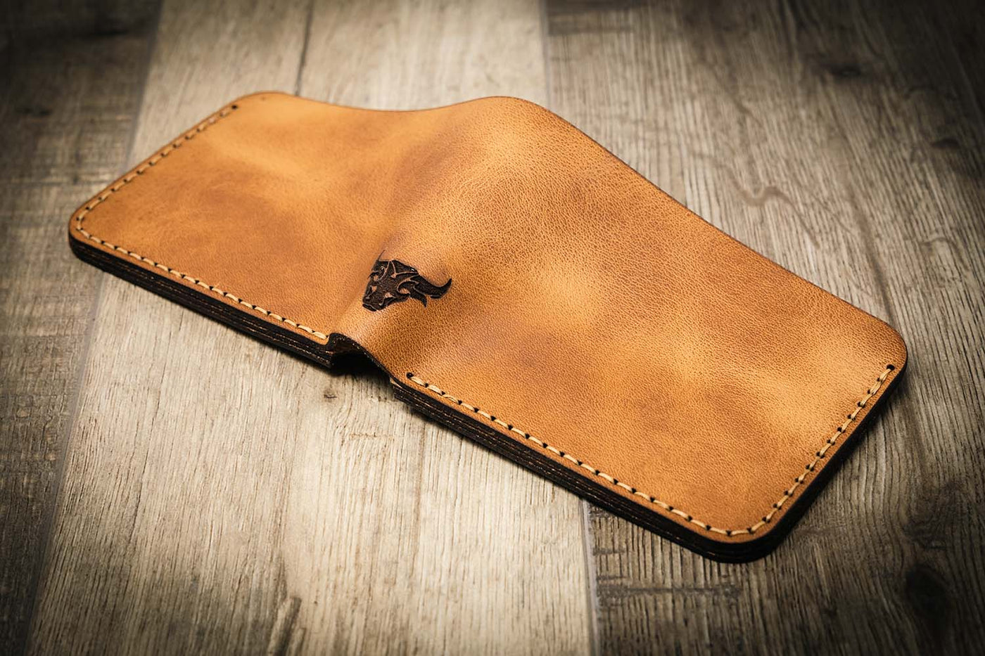 Brown Leather Bifold made in the USA