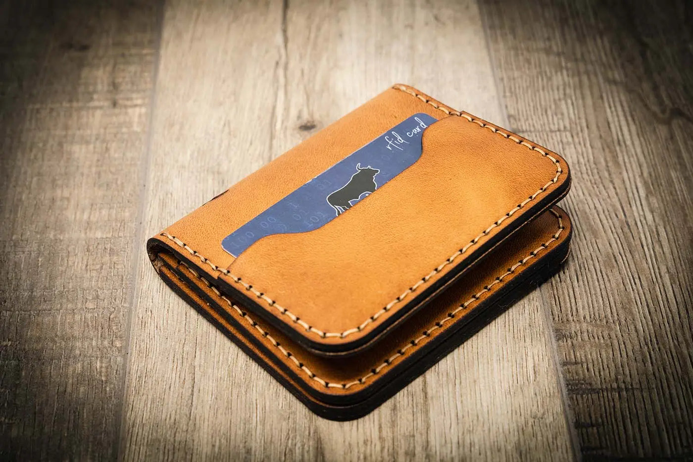 Minimalist Badge Wallet Bull Sheath Leather