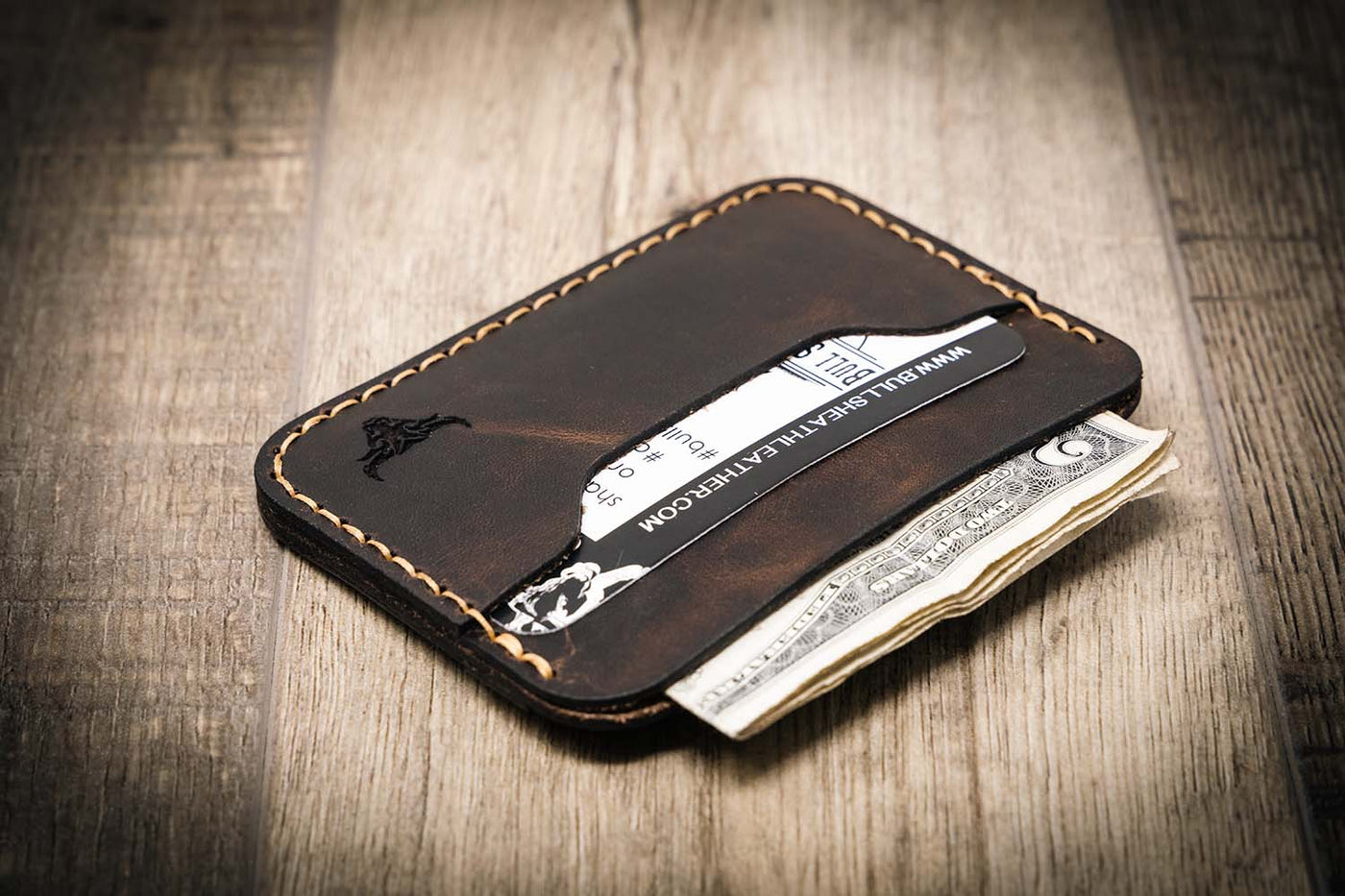 Dark Brown Leather Card Wallet