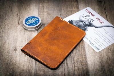 Nomad Leather Passport Holder - Chestnut Bull Sheath Leather