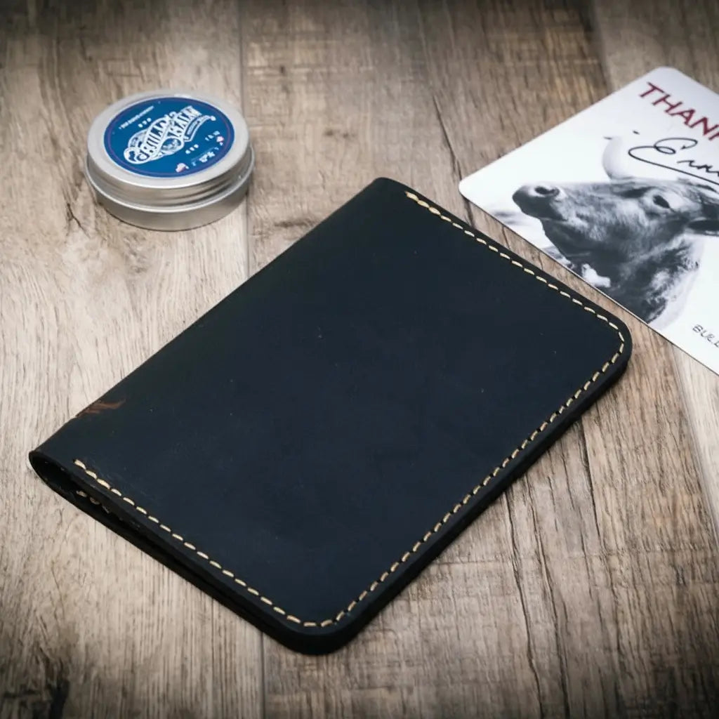Nomad Leather Passport Holder - Black