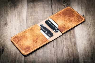 Peyton Small Card Holder- Saddle Tan Bull Sheath Leather