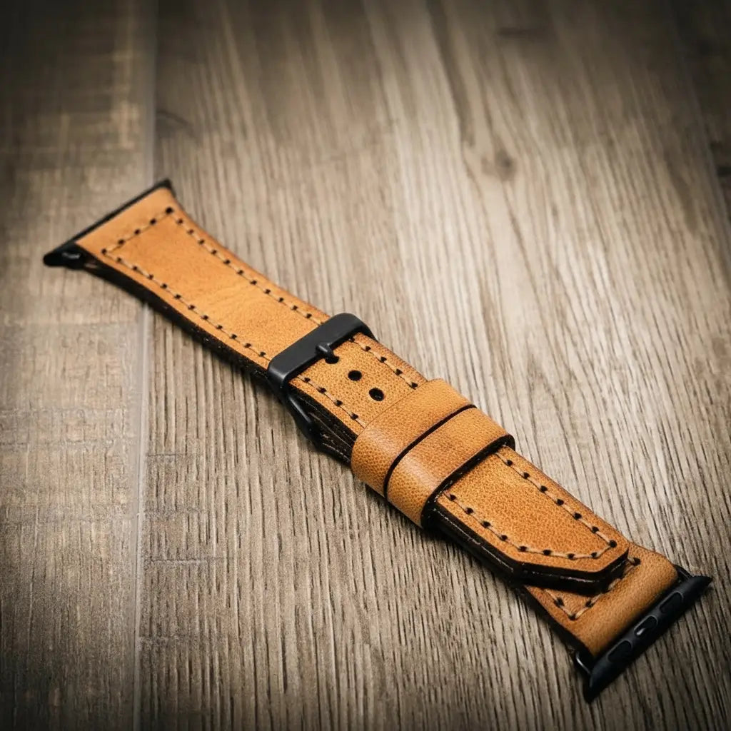 Leather Apple Watch Strap - Saddle Tan
