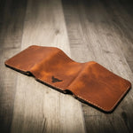 Handmade Leather Trifold Wallet
