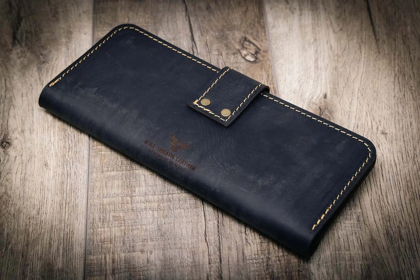 Sunshine Ladies Long Wallet - Black Bull Sheath Leather