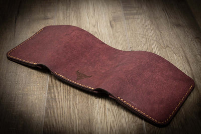 Burgundy Leather Trifold Wallet