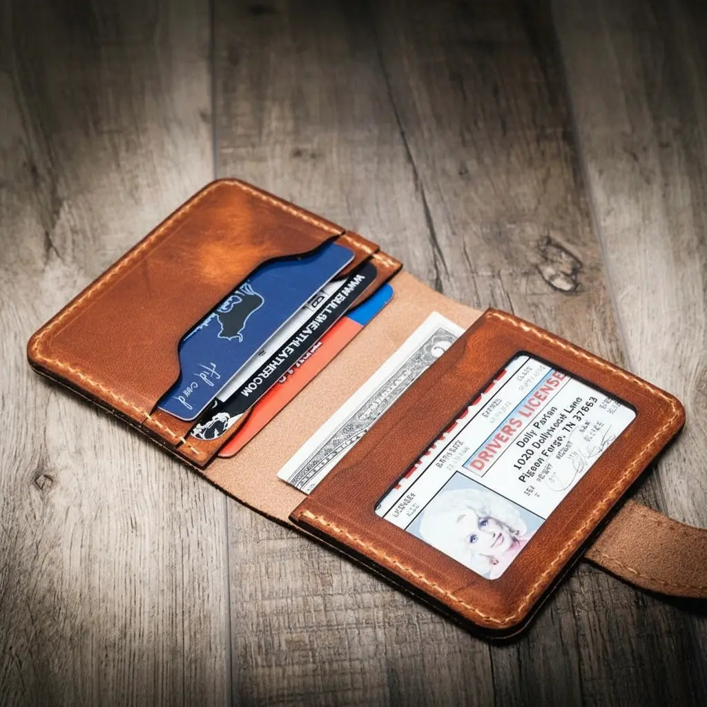 Victory Ladies Minimalist Wallet - Chestnut Bull Sheath Leather