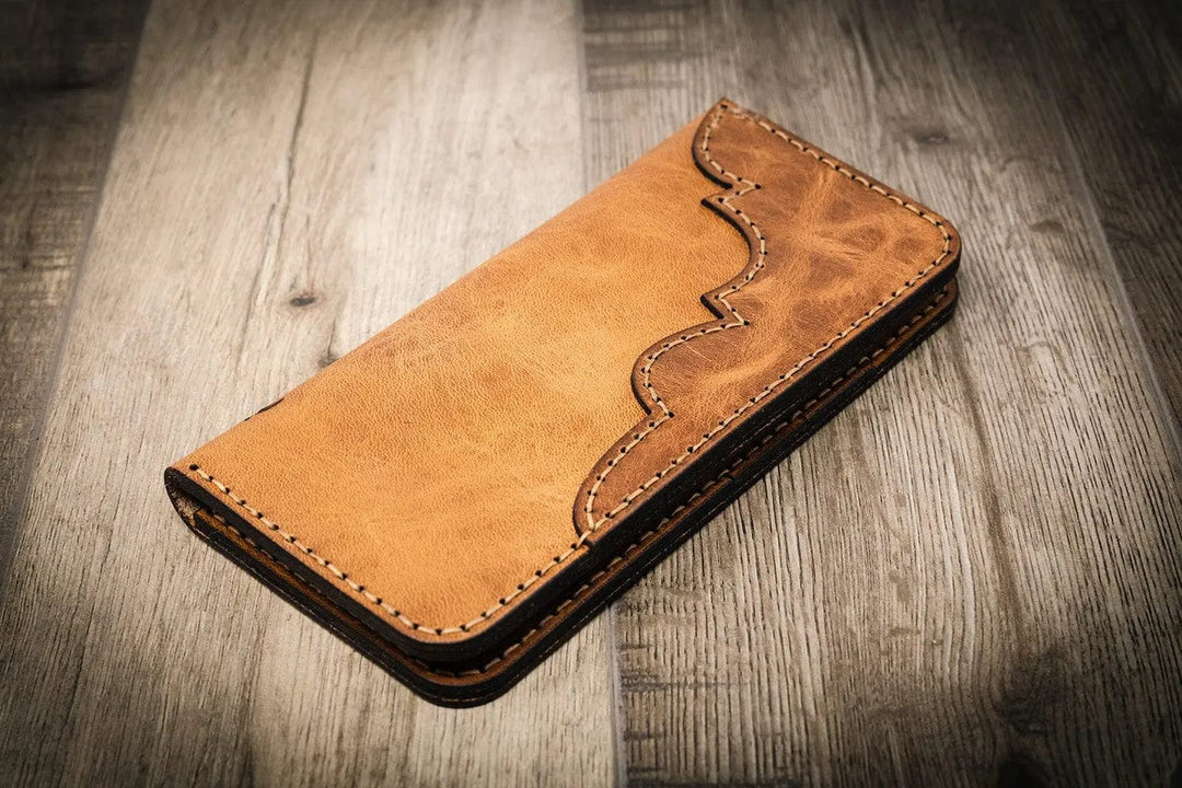 Western Long Wallet - Bull Sheath Leather