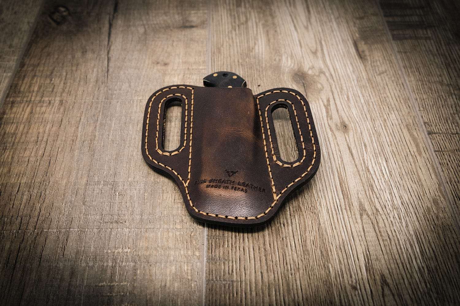 Leather Knife Sheath | Custom Knife Sheath - Walnut