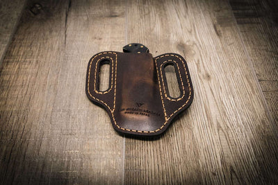 Leather Knife Sheath | Custom Knife Sheath - Walnut