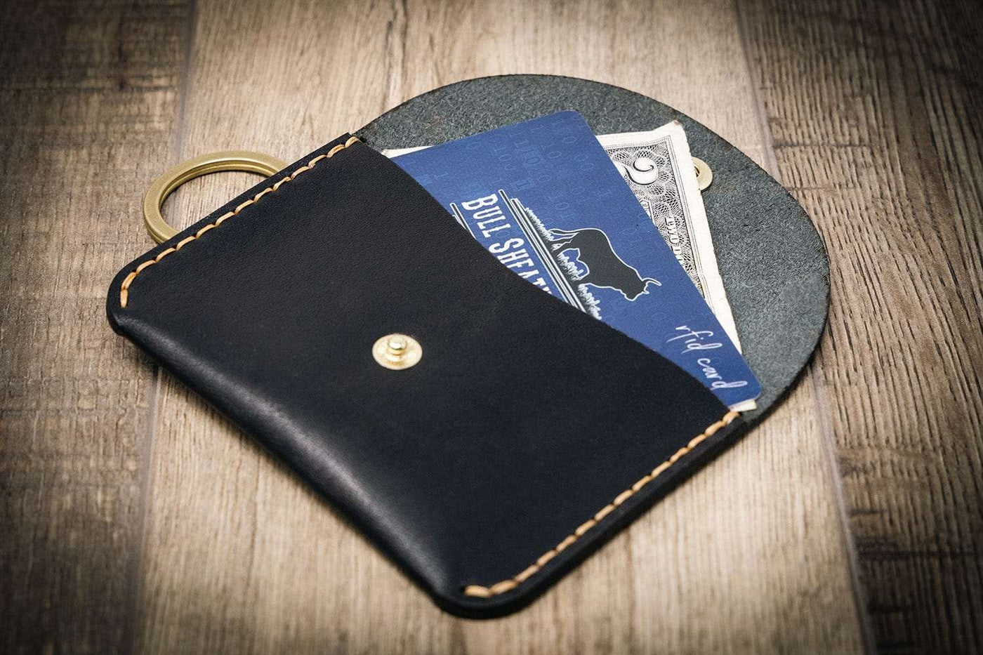 Keychain Leather Wallet - The Richmond - Black